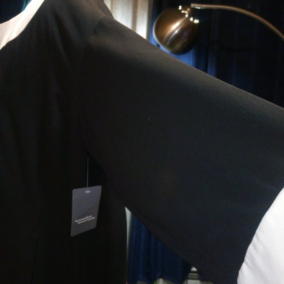 Spiegel Black & White Duster Jacket OverCoat Sz 10 NWT - Picture 8 of 12